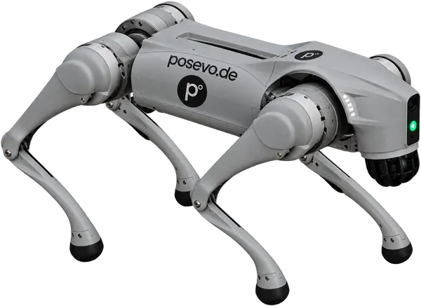 Unitree Go2 Pro, robothond van Posevo, van opzij